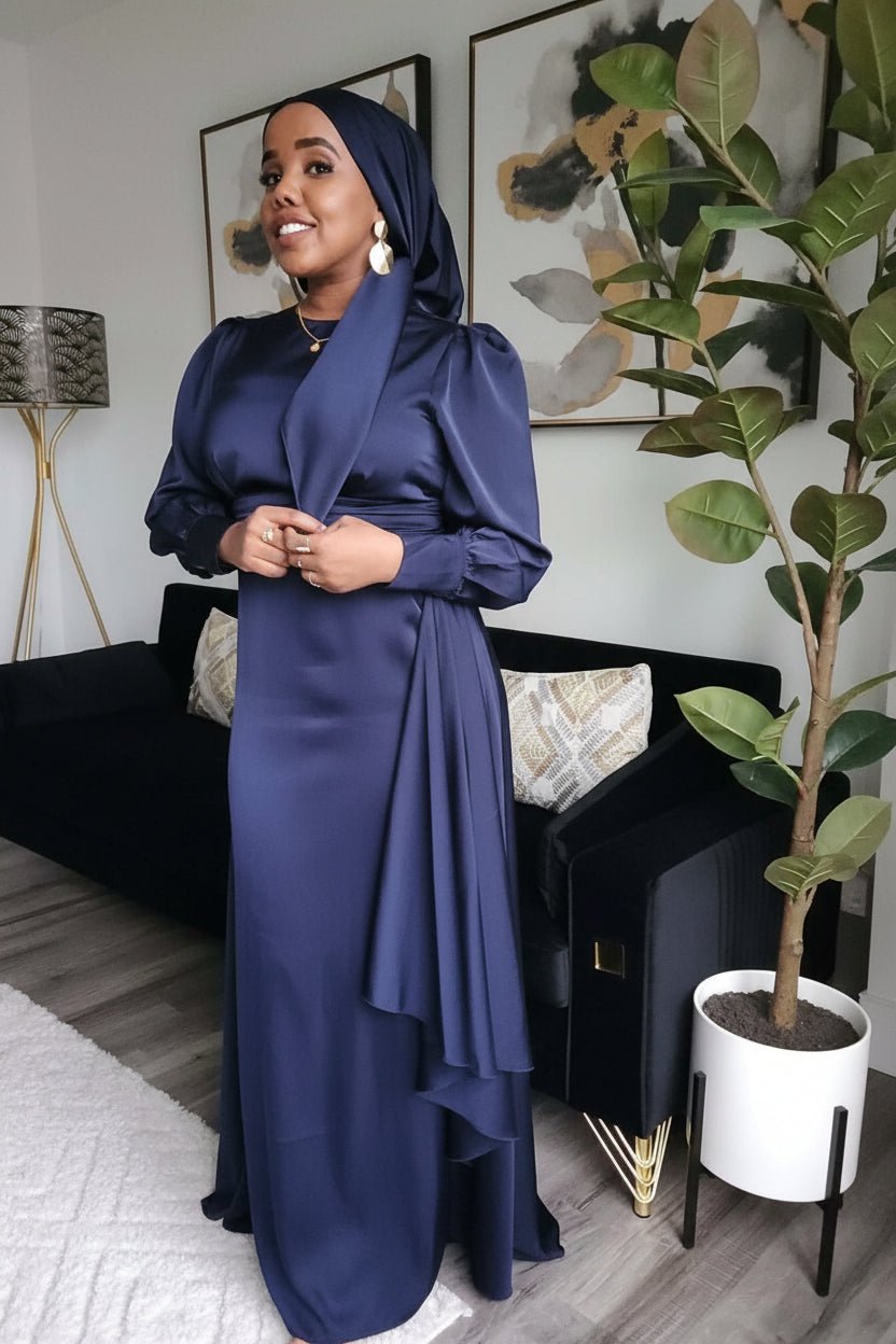 Aaliyah Satin Maxi Evening Dress - ZIZI Boutique