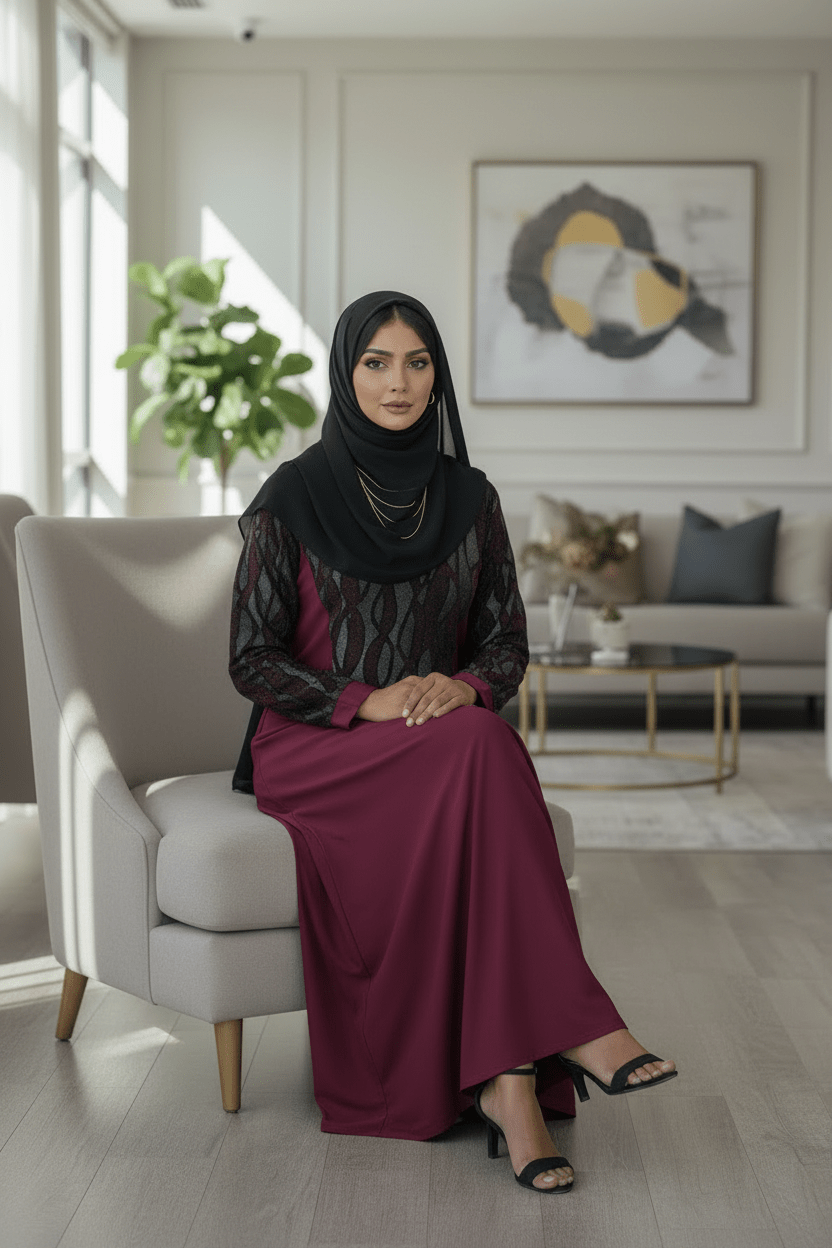Abaya Maxi Print Dress - ZIZI Boutique