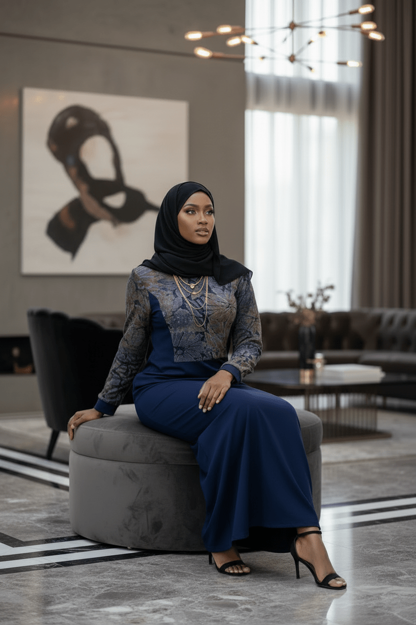 Abaya Maxi Print Dress - ZIZI Boutique
