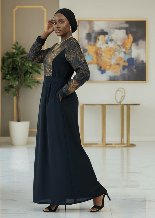 Abaya Maxi Print Dress - ZIZI Boutique