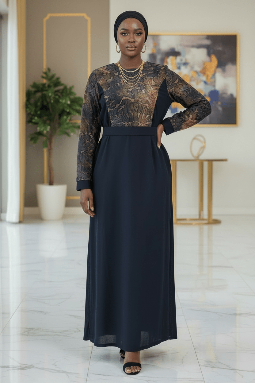Abaya Maxi Print Dress - ZIZI Boutique