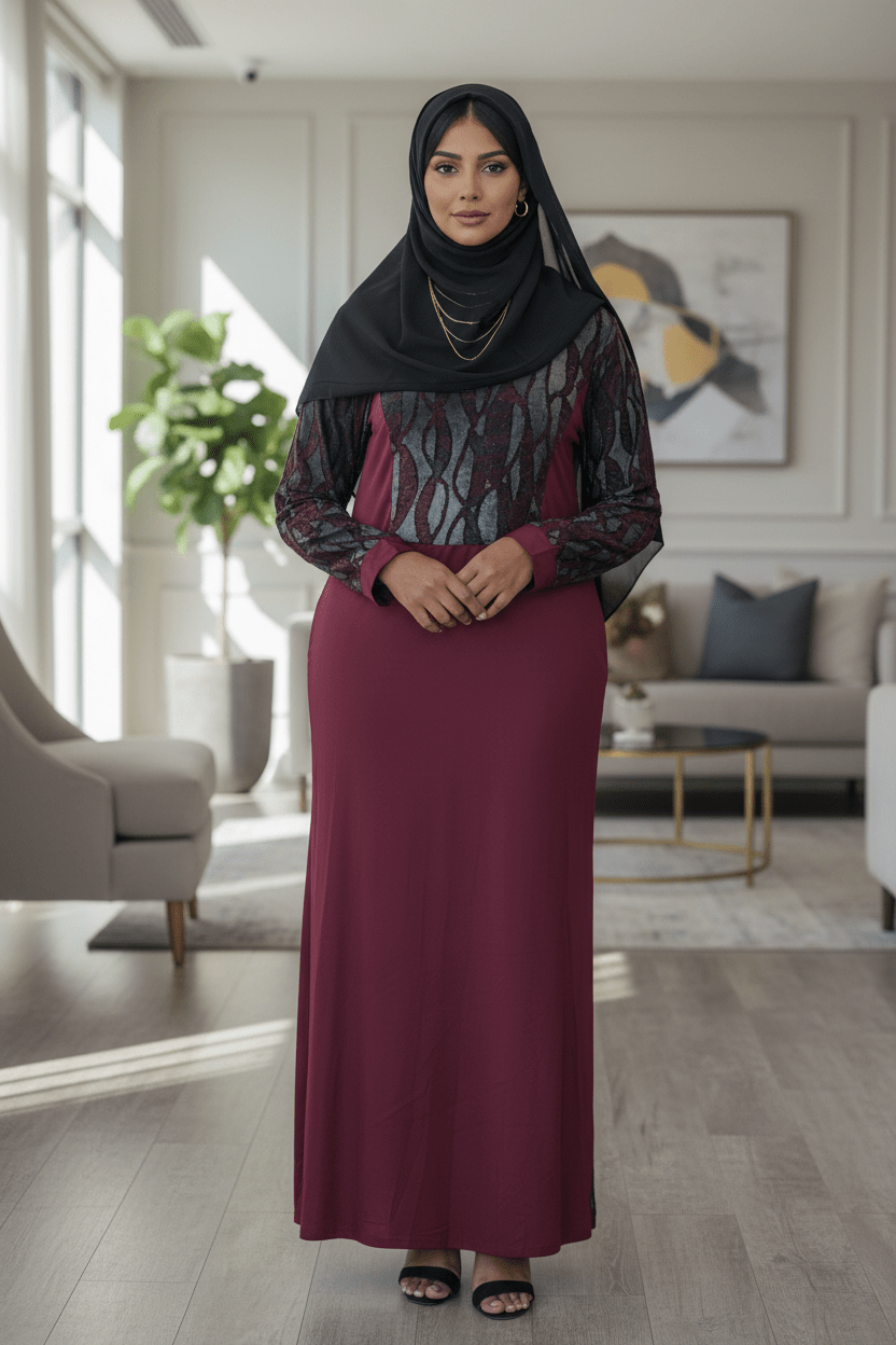 Abaya Maxi Print Dress - ZIZI Boutique
