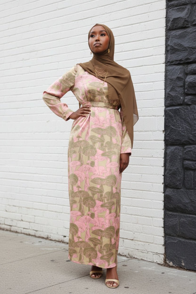 Ariya Silk Satin Print Maxi Dress - ZIZI Boutique
