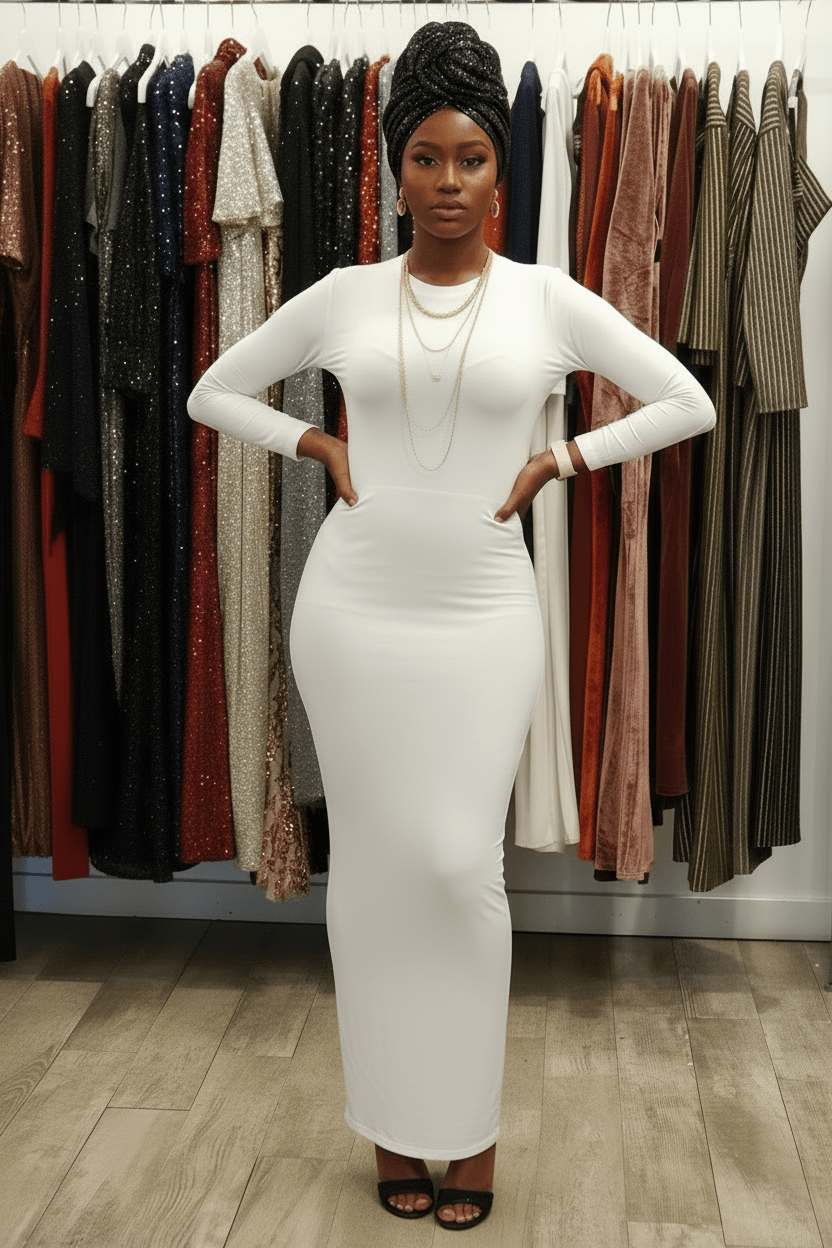 Bodycon Zipper Maxi Dress (906) - ZIZI Boutique