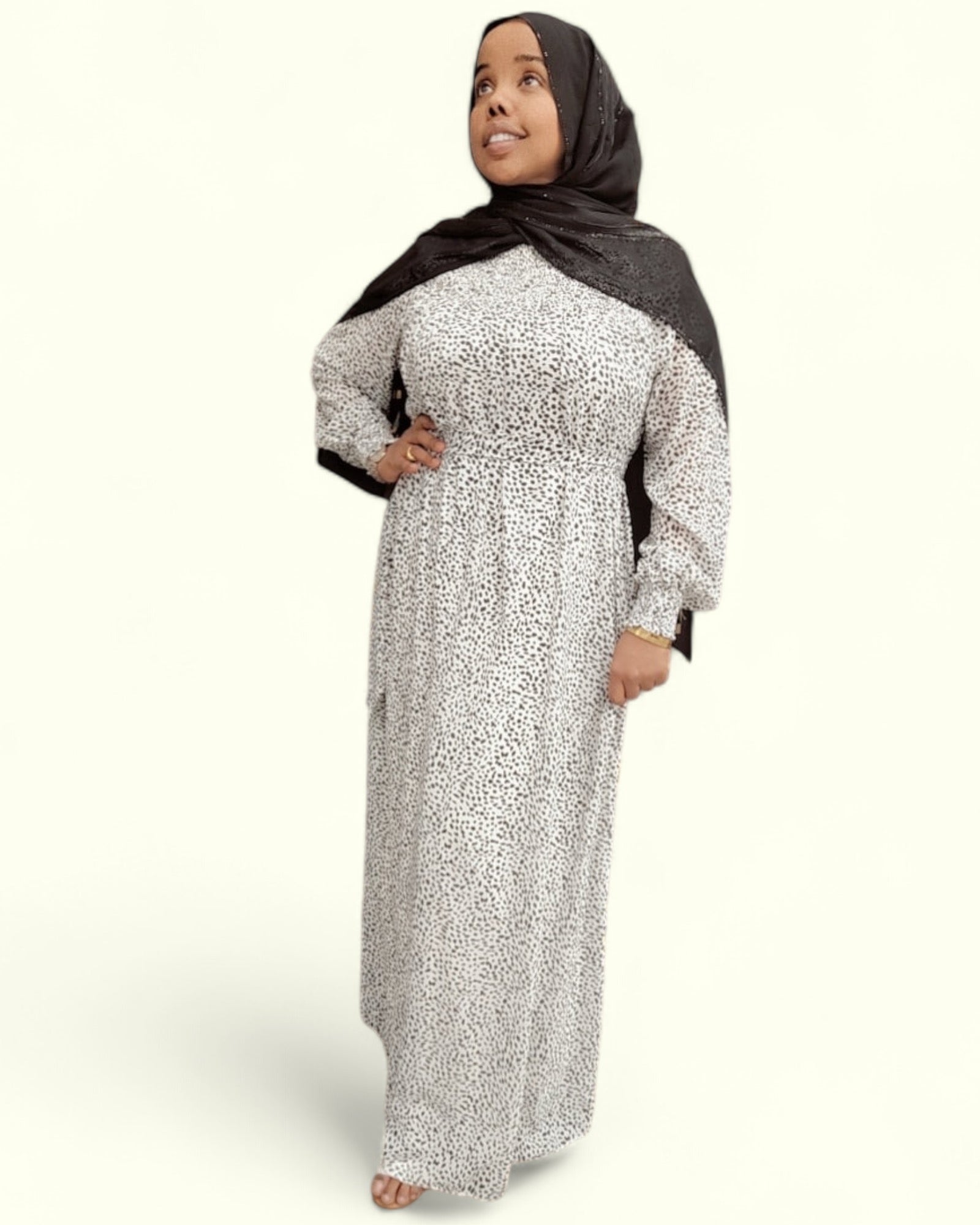 Chiffon Dots Print Maxi Dress - ZIZI Boutique