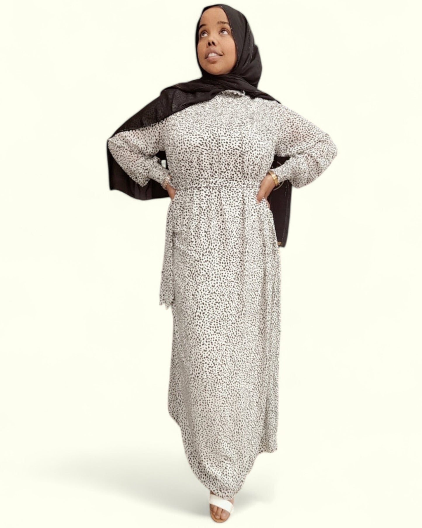 Chiffon Dots Print Maxi Dress - ZIZI Boutique