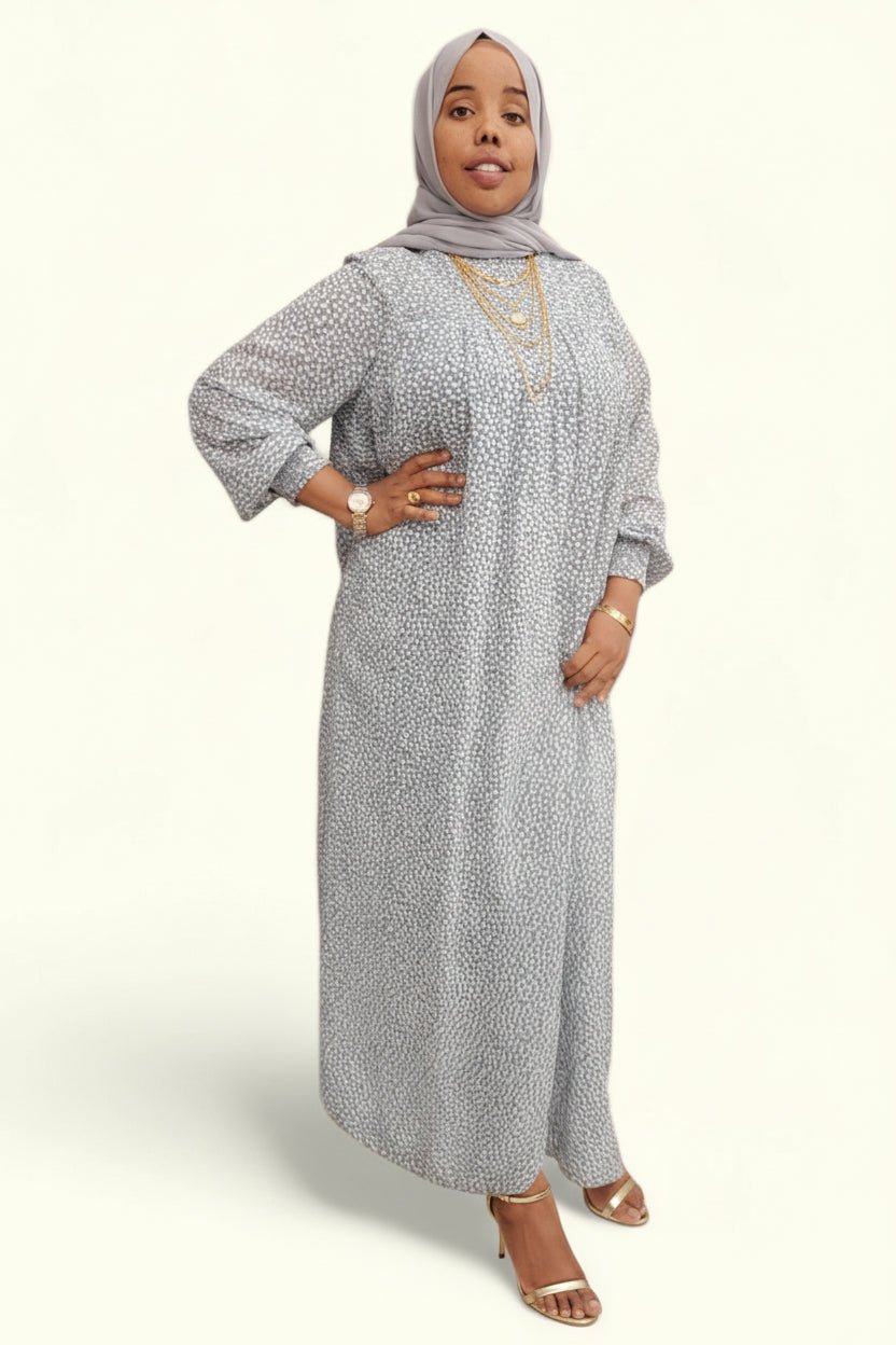Chiffon Dots Print Maxi Dress - ZIZI Boutique