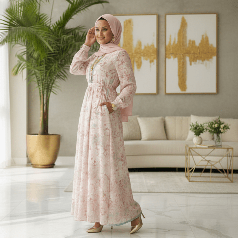 Chiffon Floral Print Maxi Dress - ZIZI Boutique