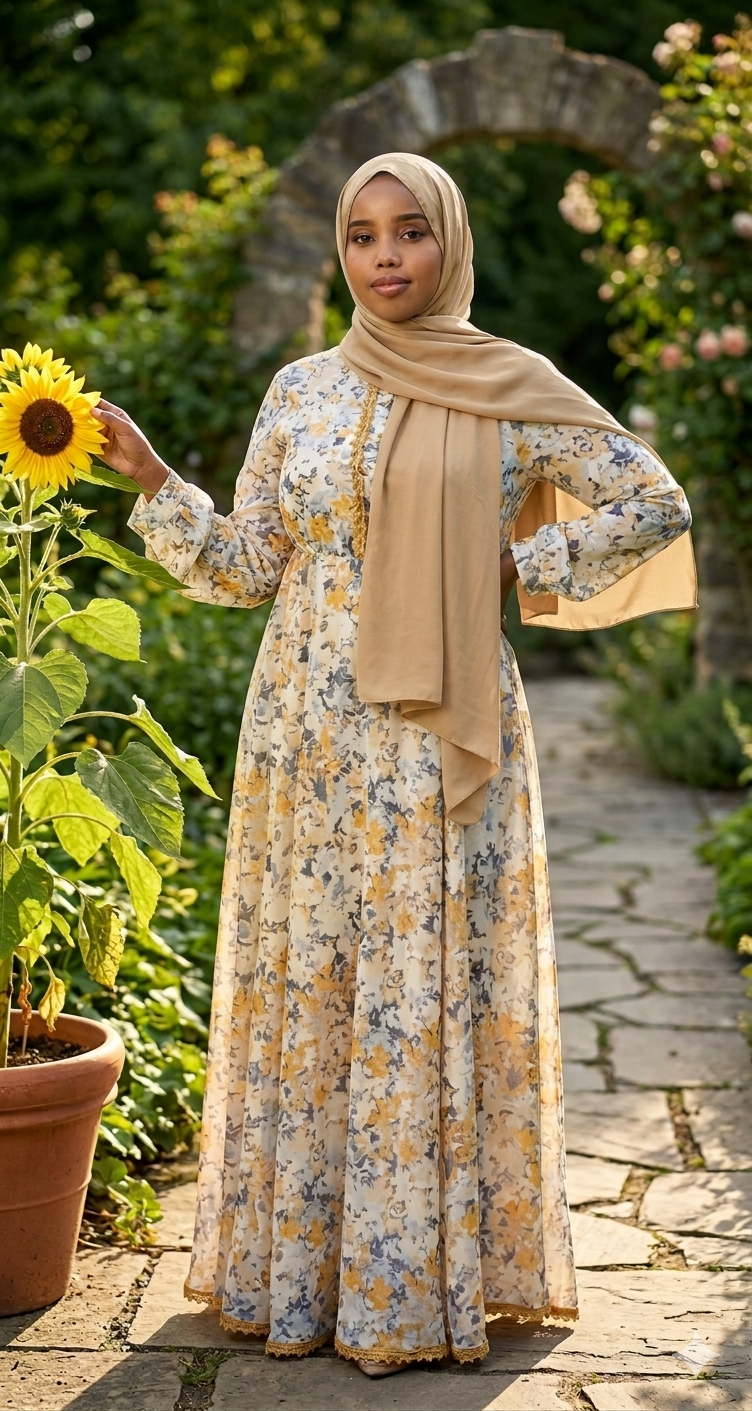 Chiffon Floral Print Maxi Dress - ZIZI Boutique