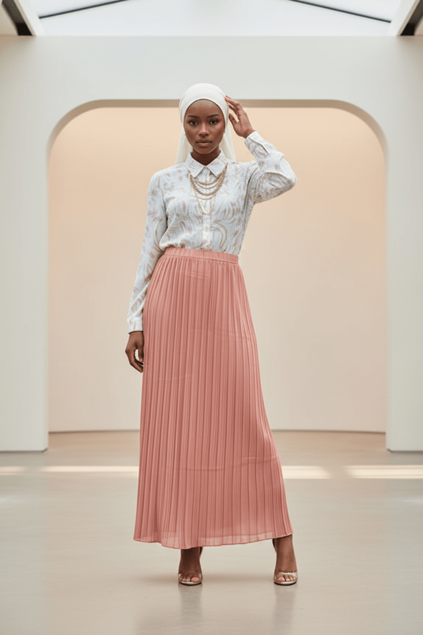 Chiffon Pleated Women's Maxi Skirt - ZIZI Boutique