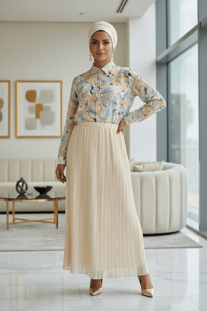 Chiffon Pleated Women's Maxi Skirt - ZIZI Boutique