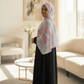 Chiffon Print Hijab — Cyan & Pink Streaks - ZIZI Boutique