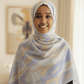 Chiffon Print Hijab — Lavender & Baby Pink Streaks - ZIZI Boutique