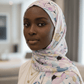 Chiffon Print Hijab — Lavender, Tan & Light Blue Flowers - ZIZI Boutique