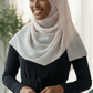 Chiffon Print Hijab — Pink & Light Blue Mini Blots - ZIZI Boutique