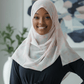 Chiffon Print Hijab — Pink & Light Blue Mini Blots - ZIZI Boutique