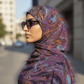 Chiffon XL Print Hijab — Rainbow Burst (Print 5) - ZIZI Boutique