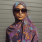 Chiffon XL Print Hijab — Rainbow Burst (Print 5) - ZIZI Boutique