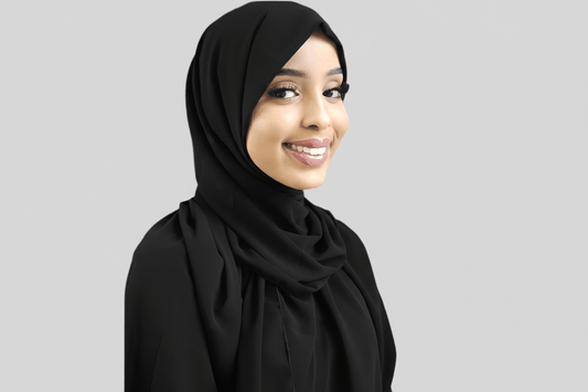 Classic Chiffon Hijab — Black - ZIZI Boutique