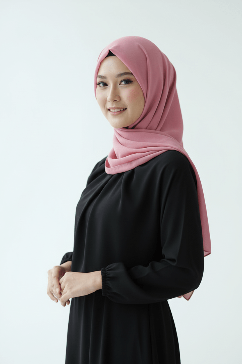 Classic Chiffon Hijab — Blush Pink - ZIZI Boutique