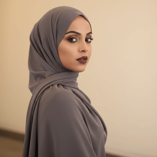 Classic Chiffon Hijab - Dark Grey - ZIZI Boutique