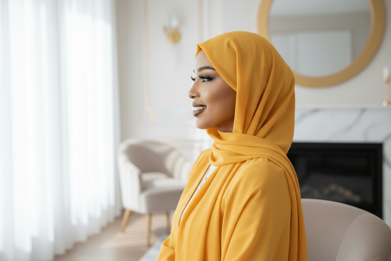 Classic Chiffon Hijab — Mustard Gold - ZIZI Boutique