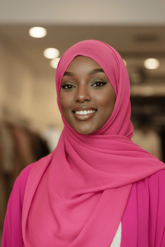 Classic Cotton Hijab — Hot Pink - ZIZI Boutique