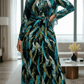 Feather Print Maxi Dress - ZIZI Boutique