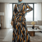 Feather Print Maxi Dress - ZIZI Boutique