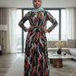 Feather Print Maxi Dress - ZIZI  Boutique