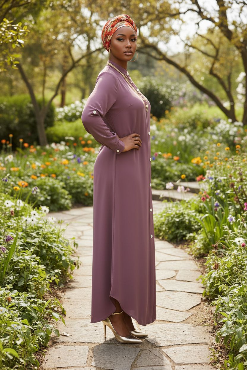 Flowy Button - Down Maxi Dress Shirt - ZIZI Boutique
