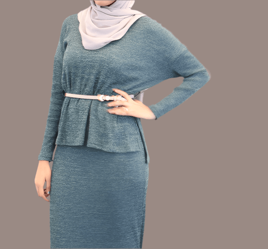 Green Sweater + Skirt Set (FINAL SALE) - ZIZI Boutique