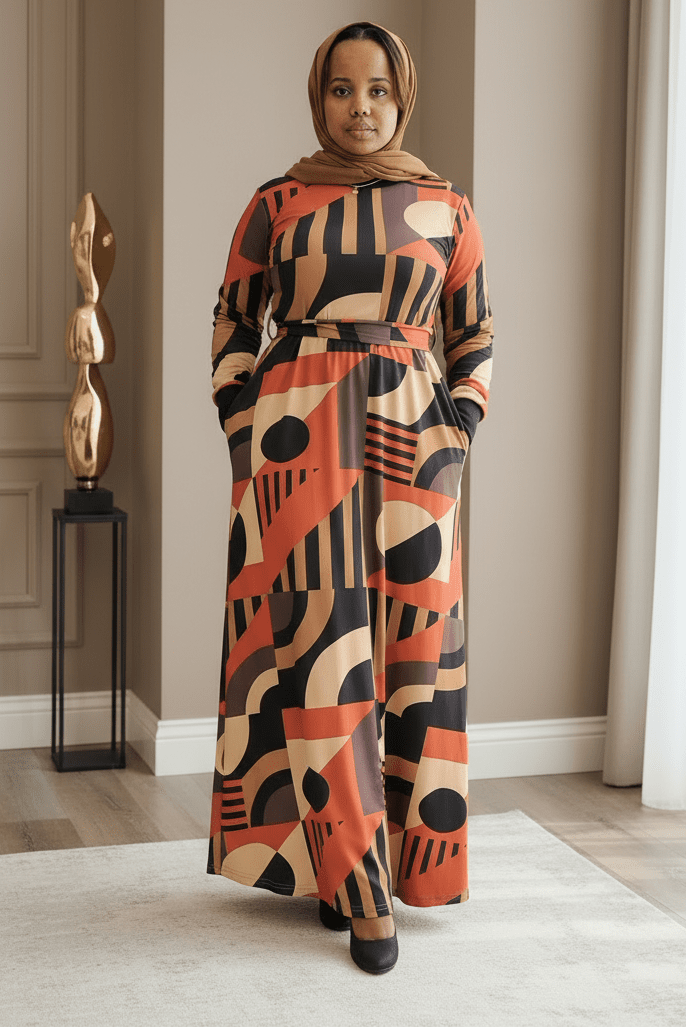 Habibi Print Maxi Dress - ZIZI Boutique