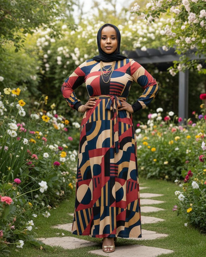 Habibi Print Maxi Dress - ZIZI Boutique
