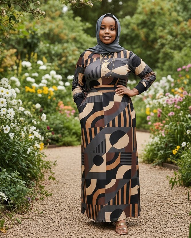 Habibi Print Maxi Dress - ZIZI Boutique