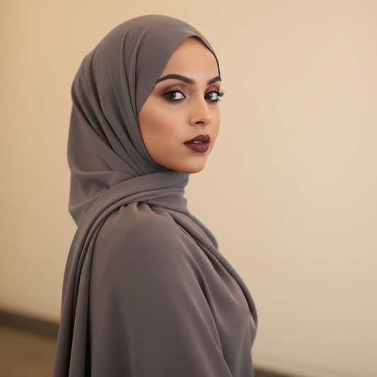 Classic Chiffon Hijab - Dark Grey