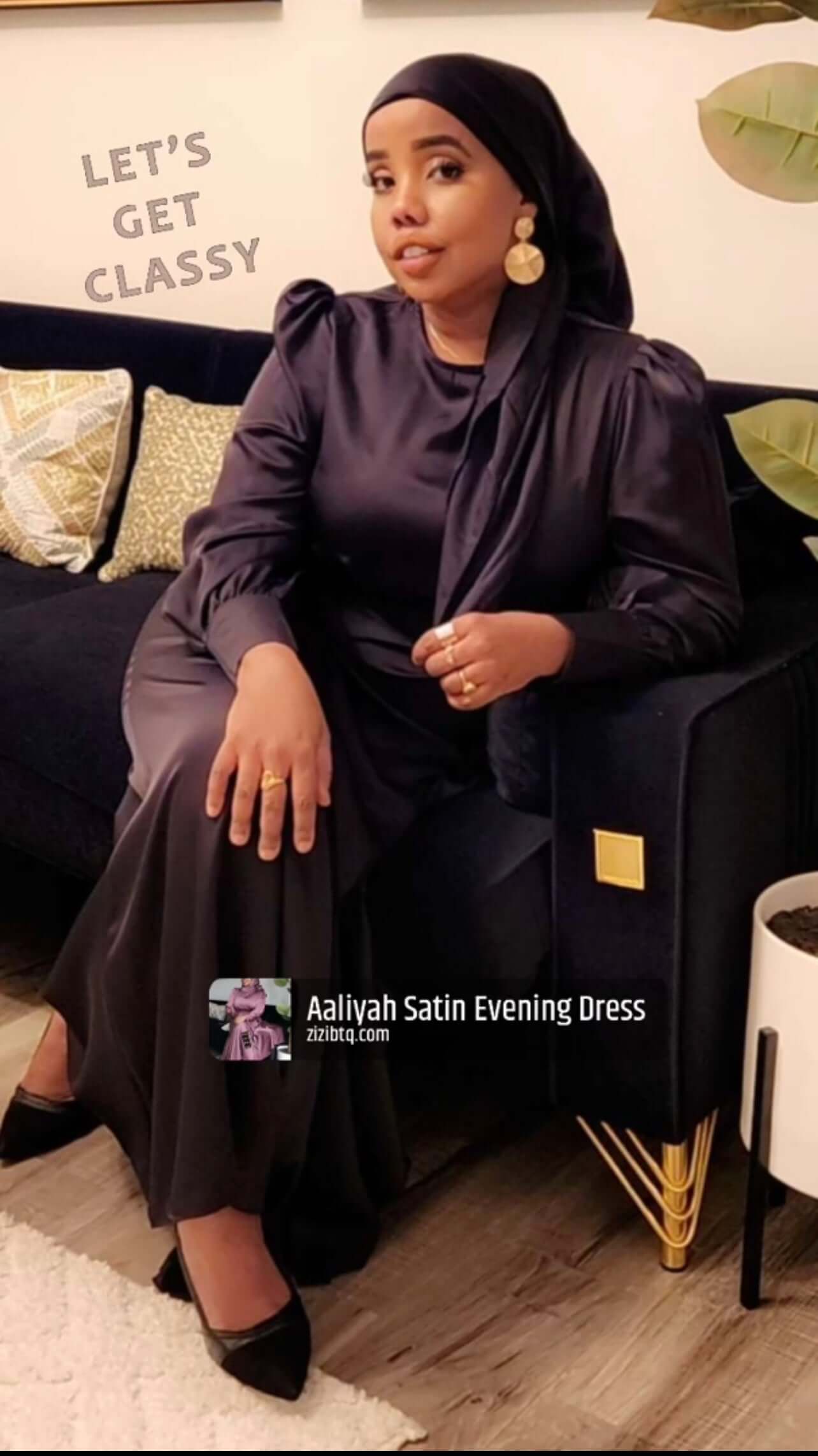 Aaliyah Satin Evening Dress