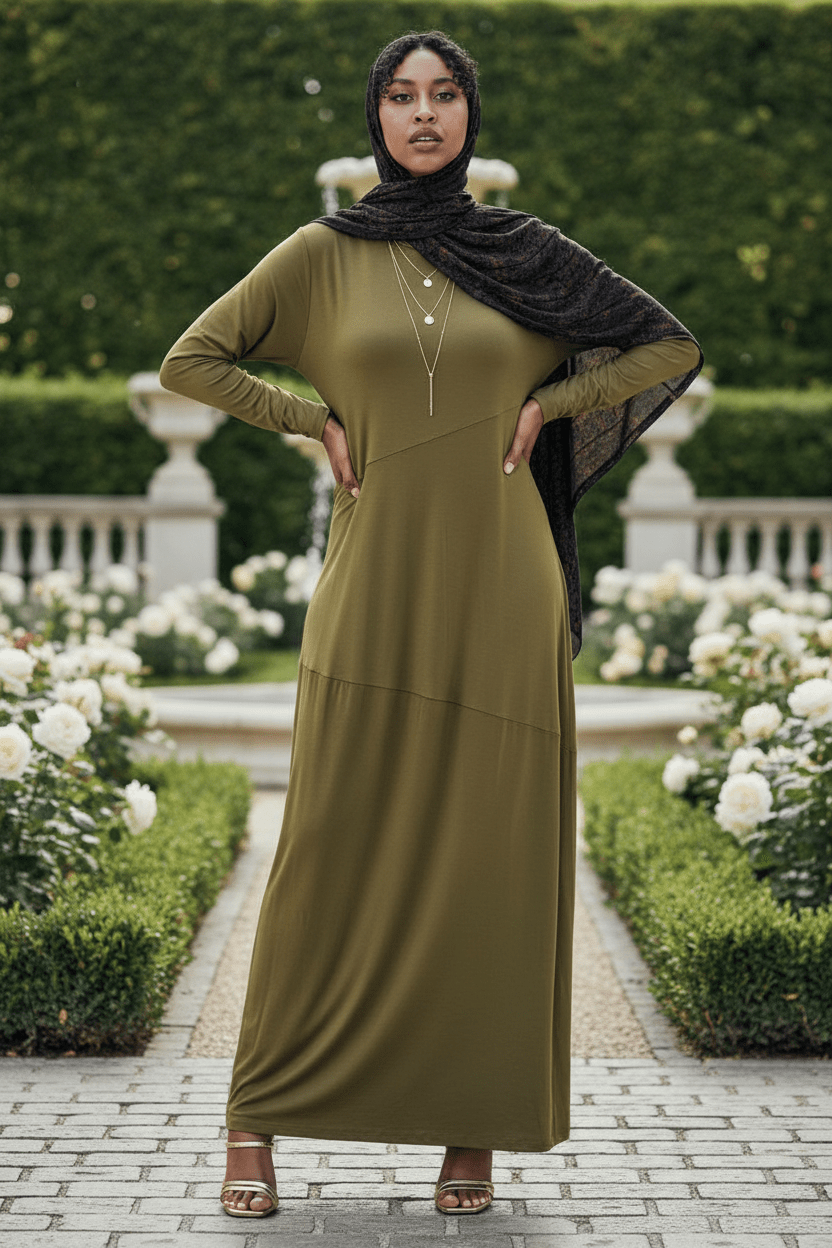 Jamila Jersey Patch Maxi Dress - ZIZI Boutique