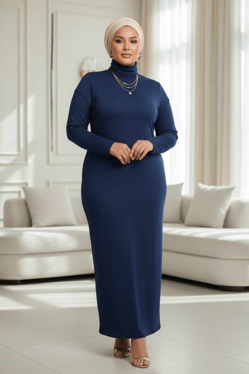 Light Turtleneck Sweater Maxi Dress - ZIZI Boutique