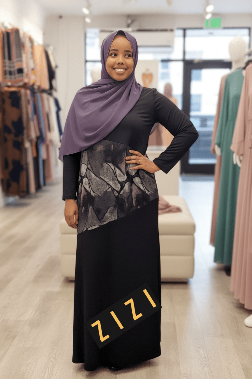 Mid-Print Modest Maxi Dress - ZIZI Boutique