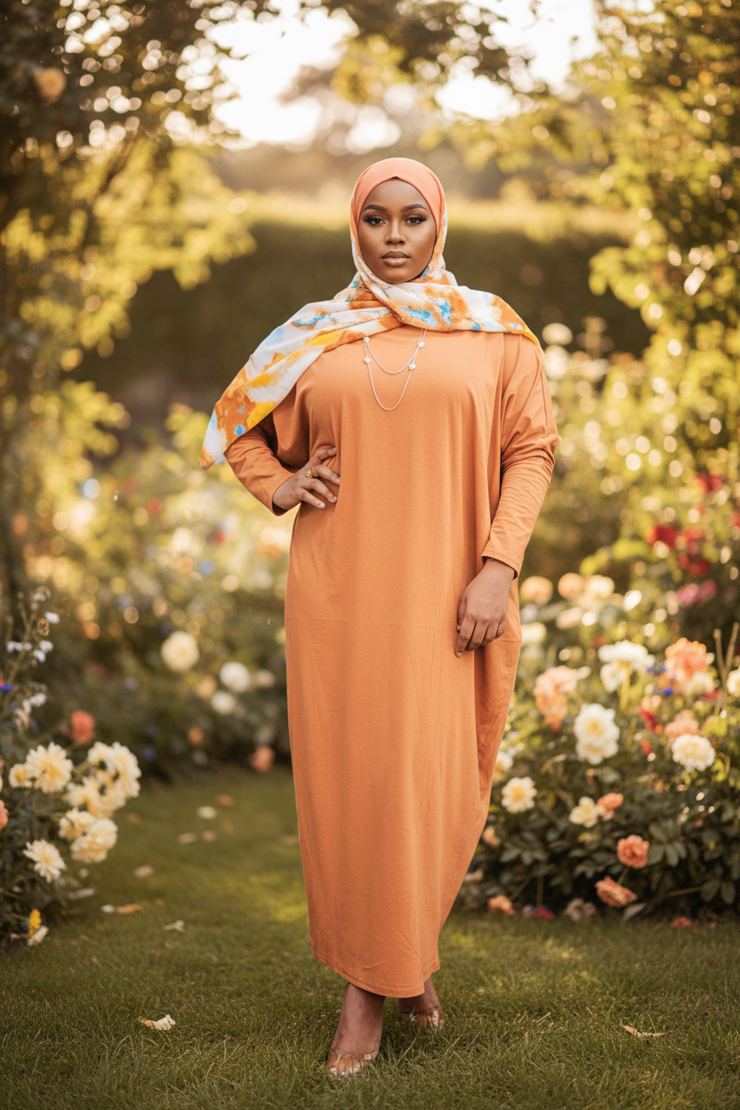 Peachy Orange Natural Look