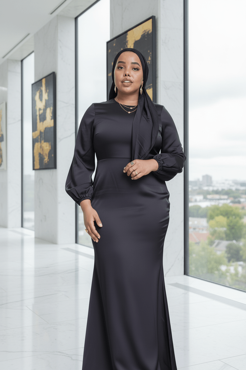 Raaliya Satin Maxi Dress — Graduation & Evening Gown - ZIZI Boutique