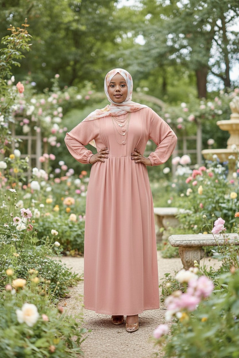 Rani Modest Maxi Dress — Button Detail - ZIZI Boutique