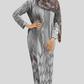 Ribbon Pleated Maxi Dress — Long Sleeve - ZIZI Boutique