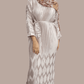 Ribbon Pleated Maxi Dress — Long Sleeve - ZIZI Boutique