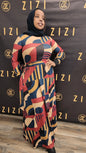 Habibi Modest Maxi Print Dress