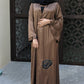 Satin Flower Kimono — Chocolate Brown - ZIZI Boutique