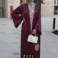 Satin Flower Kimono — Plum - ZIZI Boutique