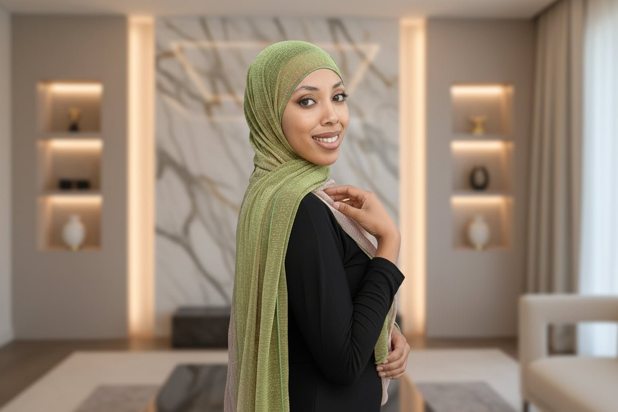 Shimmery Two Tone Hijab - ZIZI Boutique