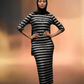 Shiny Stripe Maxi Dress - ZIZI Boutique